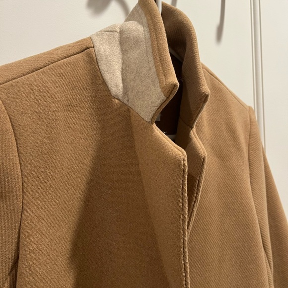 NWT abercrombie wool blend blazer coat in camel XXS P - Picture 6 of 14
